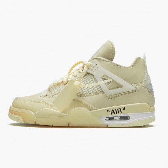 Nike Air Jordan 4 Retro Off-White Sail Dam/Herr CV9388-100 Skor Nike Air Jordan 4 Retro Off-White Sail Dam/Herr CV9388-100 Skor