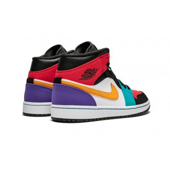 Jordan Skor Jordans 1 Mid “Multicolor” White vit 554724 125 Jordan Skor Jordans 1 Mid “Multicolor” White vit 554724 125