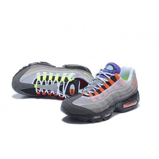 Air Max 95 OG QS Svartsafety Orangevolt 810374-078 Kvinnor/Män Skor