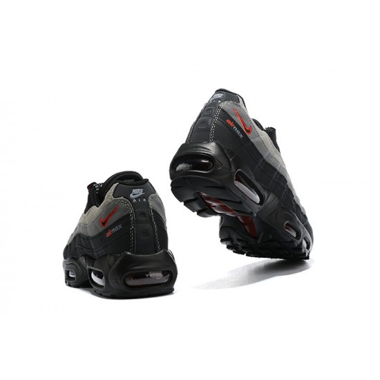 Air Max 95 TT Svart Grå Röd CW7477-001 Män Skor