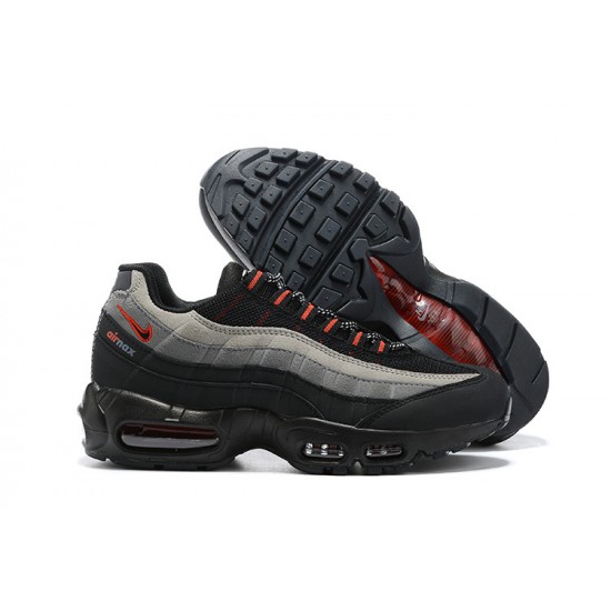 Air Max 95 TT Svart Grå Röd CW7477-001 Män Skor
