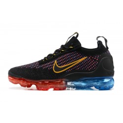 Air VaporMax 2021 Flyknit Svart Röd and Blå Kvinnor/Män Skor