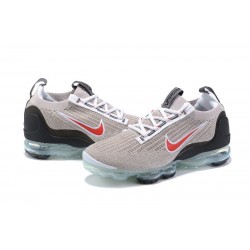 Air VaporMax 2021 Flyknit Grå Röd DH4085-003 Kvinnor/Män Skor