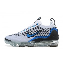 Air VaporMax 2021 Flyknit Vit Blå DM0025-001 Kvinnor/Män Skor