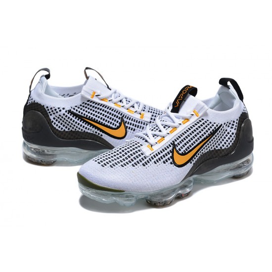 Air VaporMax 2021 Flyknit Vit Gul and Svart Kvinnor/Män Skor Air VaporMax 2021 Flyknit Vit Gul and Svart Kvinnor/Män Skor