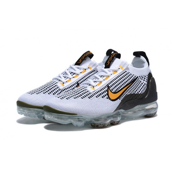 Air VaporMax 2021 Flyknit Vit Gul and Svart Kvinnor/Män Skor Air VaporMax 2021 Flyknit Vit Gul and Svart Kvinnor/Män Skor