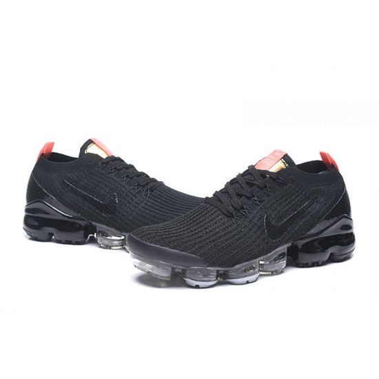 Air VaporMax Flyknit 3 Svart Orange Kvinnor/Män Skor
