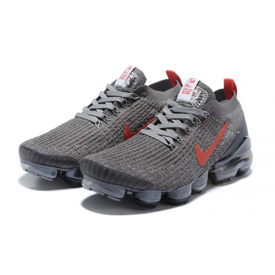 Air VaporMax Flyknit 3 Grå Röd CT1270-001 Kvinnor/Män Skor