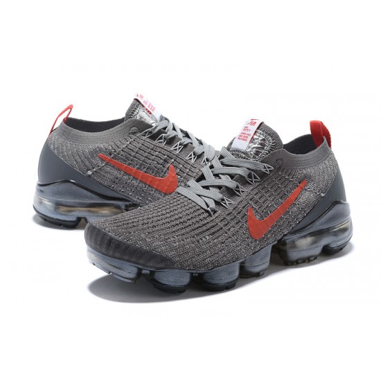 Air VaporMax Flyknit 3 Grå Röd CT1270-001 Kvinnor/Män Skor