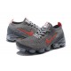 Air VaporMax Flyknit 3 Grå Röd CT1270-001 Kvinnor/Män Skor