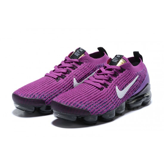 Air VaporMax Flyknit 3 Lila Svart AJ6900-502 Kvinnor/Män Skor