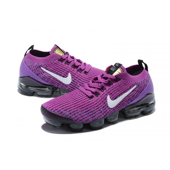 Air VaporMax Flyknit 3 Lila Svart AJ6900-502 Kvinnor/Män Skor