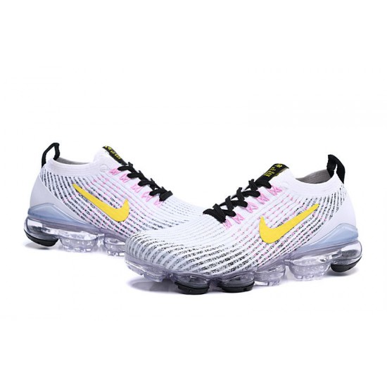 Air VaporMax Flyknit 3 Vit Gul AJ6900-103 Kvinnor/Män Skor