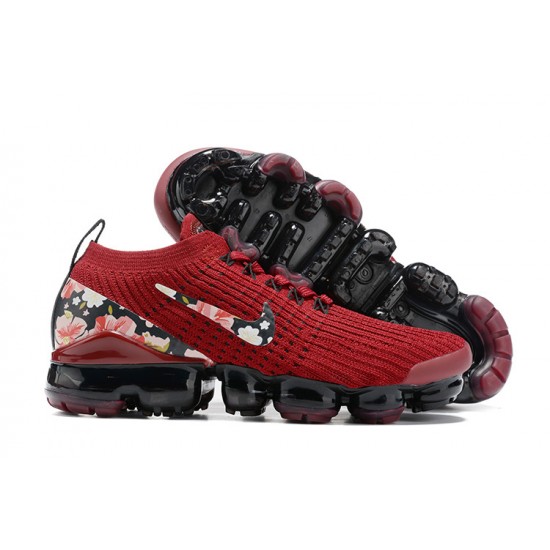 Air VaporMax Flyknit 3 Röd Svart CT1274 -600 Kvinnor Skor